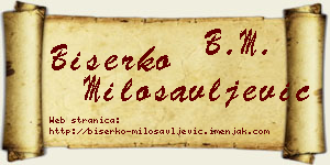 Biserko Milosavljević vizit kartica